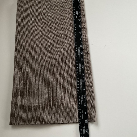 Banana Republic Jackson Fit Houndstooth Trouser Sz 6 Brown Wide Leg Preppy Work - Picture 7 of 10